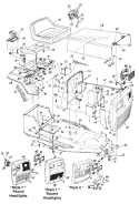 Page E Diagram and Parts List for 130-318D754 1990 MTD Lawn Tractor