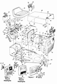 Part Location Diagram of 16656 MTD Dash Panel