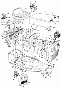 Page A Diagram and Parts List for 130-447-000  MTD Lawn Mower