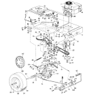 Page E Diagram and Parts List for 130-603-019 1990 MTD Lawn Tractor