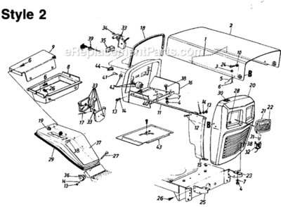Page A Diagram and Parts List for 130-632-977 Style 2 1990 MTD Lawn Tractor