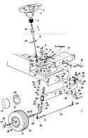 Page H Diagram and Parts List for 130-650-196 1990 MTD Lawn Tractor