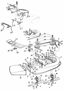 36-In_Side_Discharge_Mowing_Deck Diagram and Parts List for 130-650E023  MTD Lawn Tractor