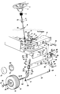 Page H Diagram and Parts List for 130-650F014 1990 MTD Lawn Tractor
