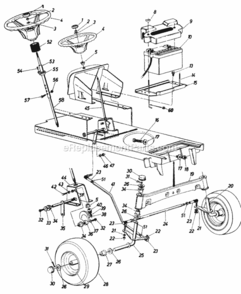 Parts Diagram and Parts List for 130-803H000 1990 MTD Lawn Tractor