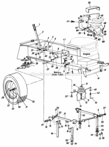 Page F Diagram and Parts List for 130-803H000 1990 MTD Lawn Tractor