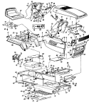 Page H Diagram and Parts List for 130-809-033 1990 MTD Lawn Tractor