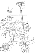 Page D Diagram and Parts List for 130511B 1990 MTD Lawn Tractor