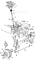 Page D Diagram and Parts List for 130659F 1990 MTD Lawn Tractor