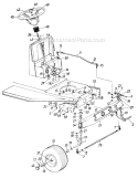 Page E Diagram and Parts List for 131-446-000 1991 MTD Lawn Tractor