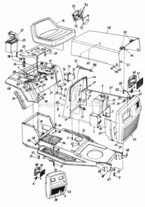 Page D Diagram and Parts List for 131-452F000 1991 MTD Lawn Tractor