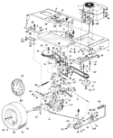 Page D Diagram and Parts List for 131-604G000 Single Cylinder -1991 MTD Lawn Tractor