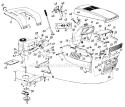Page B Diagram and Parts List for 131-609-308 Style 9 -1991 MTD Lawn Tractor