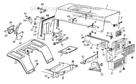 Page A Diagram and Parts List for 131-673-000 1991 MTD Lawn Tractor