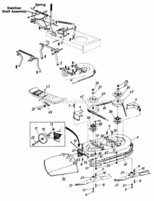 Deck_G Diagram and Parts List for 131-673G009 1991 MTD Lawn Tractor