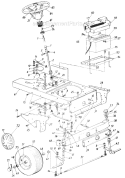 Page B Diagram and Parts List for 131-806H000 Deck H -1991 MTD Lawn Tractor