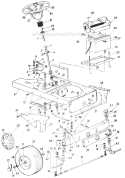 Page B Diagram and Parts List for 131-807H000 Deck H -1991 MTD Lawn Tractor