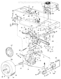 Page F Diagram and Parts List for 131659F 1991 MTD Lawn Tractor