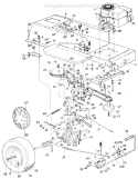 Page F Diagram and Parts List for 131664G 1991 MTD Lawn Tractor