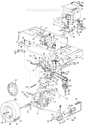 Page E Diagram and Parts List for 131684G 1991 MTD Lawn Tractor