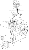 Page F Diagram and Parts List for 131734G 1991 MTD Lawn Tractor