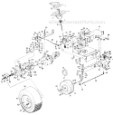 Page F Diagram and Parts List for 131784G 1991 MTD Lawn Tractor