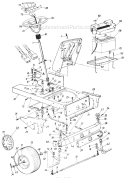 Page E Diagram and Parts List for 131824H 1991 MTD Lawn Tractor