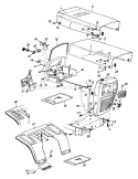 Page E Diagram and Parts List for 132-652F000 1992 MTD Lawn Tractor