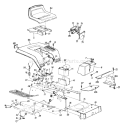 Page H Diagram and Parts List for 132-730-000 Style 0 -1992 MTD Lawn Tractor