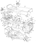 Part Location Diagram of 17283 MTD Seat Hinge Support Brkt.-L. H .