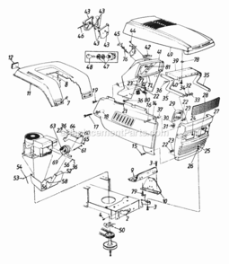 Hood_Style_9 Diagram and Parts List for 133G699G000 1993 MTD Lawn Tractor