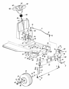 Wheels_FrontSteering_AssemblyAxle_Front Diagram and Parts List for 133H470F087 1993 MTD Lawn Tractor