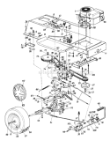 Page D Diagram and Parts List for 133H671F002 1993 MTD Lawn Tractor