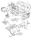 Page F Diagram and Parts List for 133K677F141 1993 MTD Lawn Tractor