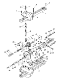 Transaxle Assembly Diagram and Parts List for 133K677G098 1993 MTD Lawn Tractor