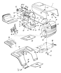 Page E Diagram and Parts List for 133Q677F000 1993 MTD Lawn Tractor