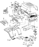 Page E Diagram and Parts List for 134M675G000 1994 MTD Lawn Tractor