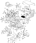 Page D Diagram and Parts List for 135-398-033 1985 MTD Lawn Tractor