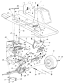 Page E Diagram and Parts List for 135-501-371 1985 MTD Lawn Tractor