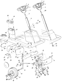 Page E Diagram and Parts List for 135-504-120 1985 MTD Lawn Tractor
