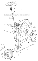 Page K Diagram and Parts List for 135-669-022 1985 MTD Lawn Tractor