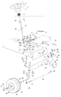 Page E Diagram and Parts List for 135-715-000 1985 MTD Lawn Tractor