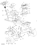 Page E Diagram and Parts List for 135-723-000 1985 MTD Lawn Tractor