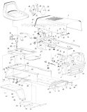 Page B Diagram and Parts List for 135-732-000 1985 MTD Lawn Tractor