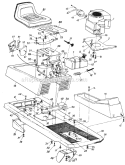 Page D Diagram and Parts List for 13513C 1986 MTD Lawn Tractor