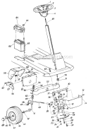 Page F Diagram and Parts List for 13514C 1986 MTD Lawn Tractor
