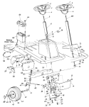 Page G Diagram and Parts List for 13518-8 1988 MTD Lawn Tractor