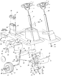 Page E Diagram and Parts List for 136-505-131 1986 MTD Lawn Tractor