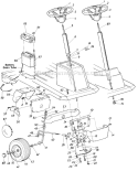 Page E Diagram and Parts List for 136-518-033 1986 MTD Lawn Tractor
