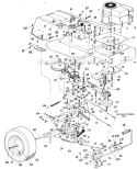 Page D Diagram and Parts List for 136-610-121 1986 MTD Lawn Tractor